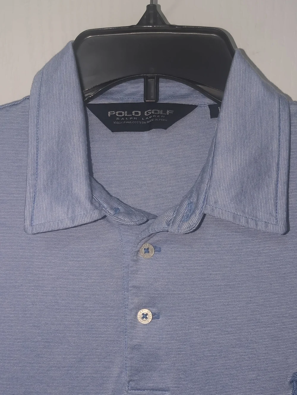 Polo by Ralph Lauren Pale Blue Short-Sleeve Polo Shirt. Size Large